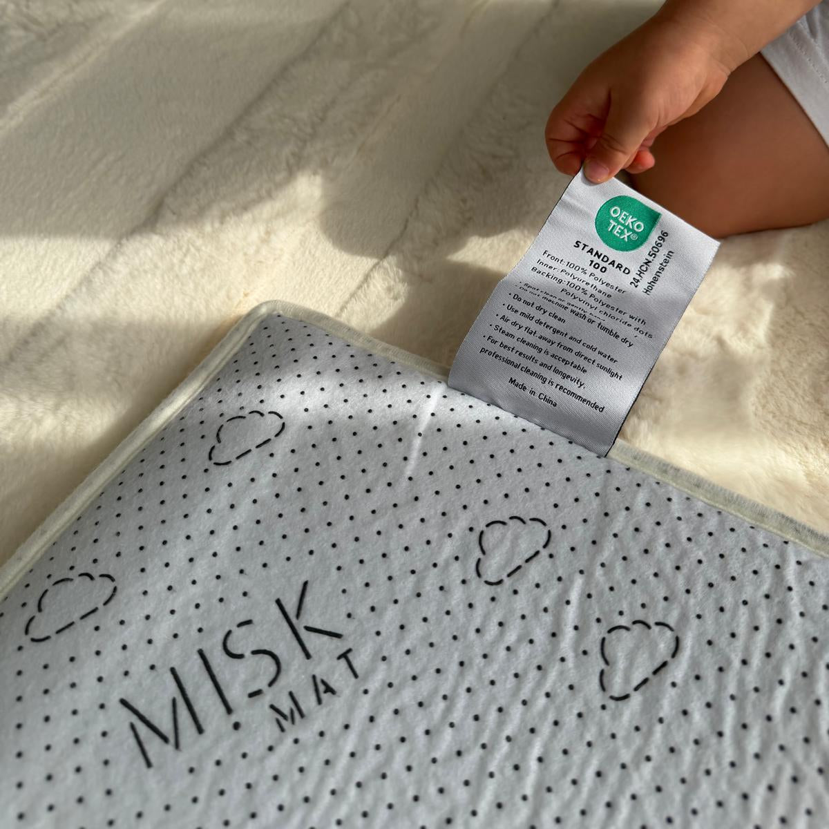 Misk mat non-slip printing backing and OEKE-TEX Logo 