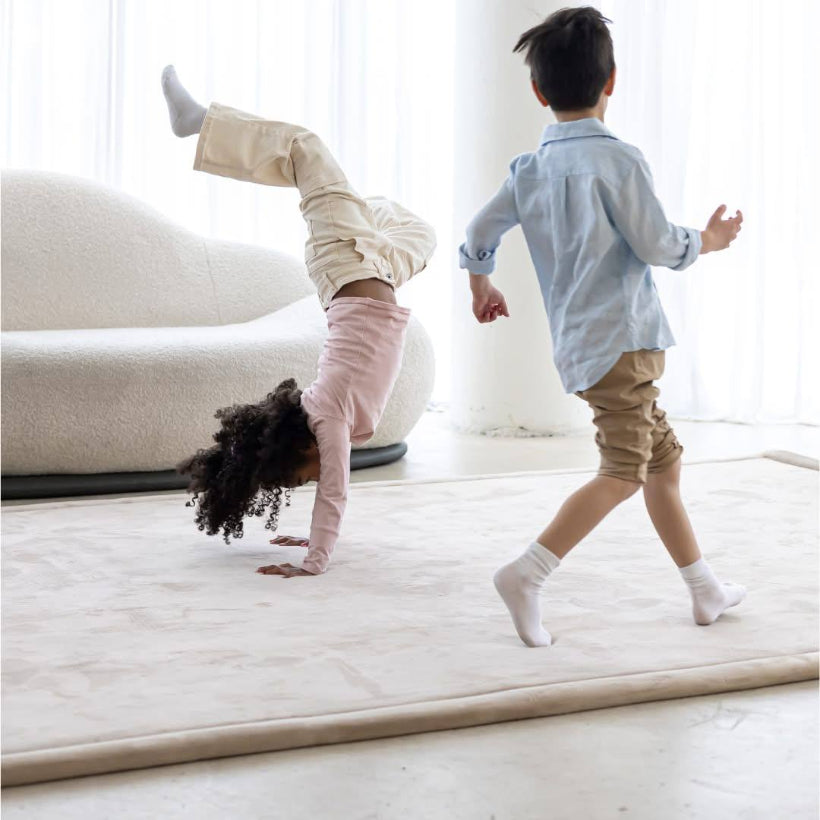 Neutral Beige Memory Foam Mat — Gentle, Supportive, and Easy to Clean